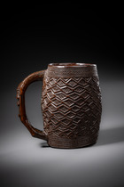 Drinking cup for palm wine, D. R. Congo, Kuba, Size: H: 14 cm (H: 5.5 inch), ID: 3053113 - 2/7