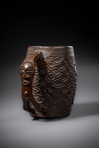 Drinking cup for palm wine, D. R. Congo, Kuba, Size: H: 14 cm (H: 5.5 inch), ID: 3053113 - 3/7