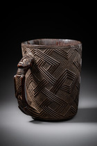 Handled cup for palm wine, D. R. Congo, Kuba, Size: H: 16 cm (H: 6.3 inch), ID: 3053115 - 2/6