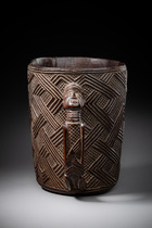 Handled cup for palm wine, D. R. Congo, Kuba, Size: H: 16 cm (H: 6.3 inch), ID: 3053115 - 3/6