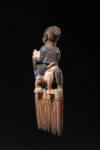 Peigne avec figure de cavalier, Nigéria, Yoruba, Taille: H: 14,5 cm (H: 5.7 inch), ID: 3053116 - 2/5