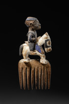 Peigne avec figure de cavalier, Nigéria, Yoruba, Taille: H: 14,5 cm (H: 5.7 inch), ID: 3053116 - 3/5