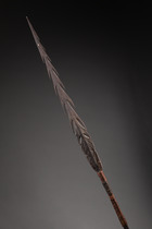 Ceremonial fishing spear, Papua New Guinea - Sepik, Size: H: 237 cm (H: 93.3 inch), ID: 3053612 - 2/2