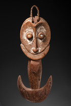 Crochet de suspension avec visage anthropomorphe, Papouasie-Nouvelle-Guinée - Sepik, Taille: H: 65 cm (H: 25.6 inch), ID: 3053151 - 5/5