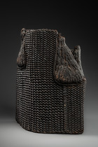 Breastplate "ting", Papua New Guinea - Highlands, Eipomek, Size: H: 46,5 cm (back) 39 cm (front piece) (H: 18.3 inch (back) 15.4 inch (front piece)), ID: 3053174 - 2/4