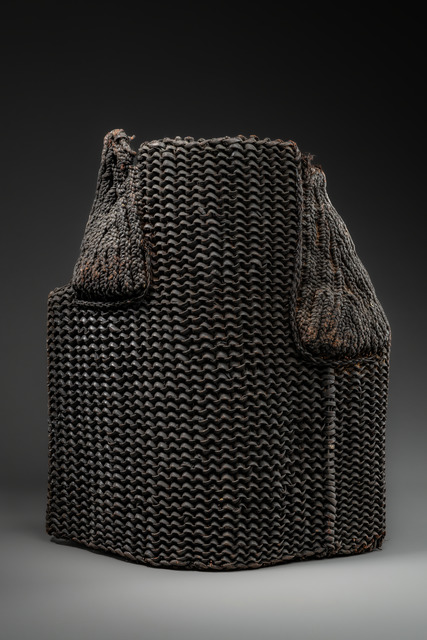 Breastplate "ting", Papua New Guinea - Highlands, Eipomek, Size: H: 46,5 cm (back) 39 cm (front piece) (H: 18.3 inch (back) 15.4 inch (front piece)), ID: 3053174