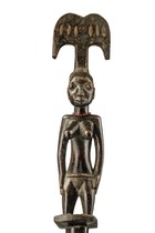 Dance wand "oshe shango", Nigeria, Yoruba, Igbomina, Oro District, Village Ijomi, Size: H: 53 cm (H: 20.9 inch), ID: 3053119 - 2/8