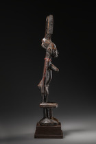Dance wand "oshe shango", Nigeria, Yoruba, Igbomina, Oro District, Village Ijomi, Size: H: 53 cm (H: 20.9 inch), ID: 3053119 - 4/8