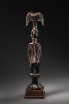 Dance wand "oshe shango", Nigeria, Yoruba, Igbomina, Oro District, Village Ijomi, Size: H: 53 cm (H: 20.9 inch), ID: 3053119 - 5/8