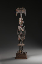 Dance wand "oshe shango", Nigeria, Yoruba, Igbomina, Oro District, Village Ijomi, Size: H: 53 cm (H: 20.9 inch), ID: 3053119 - 7/8