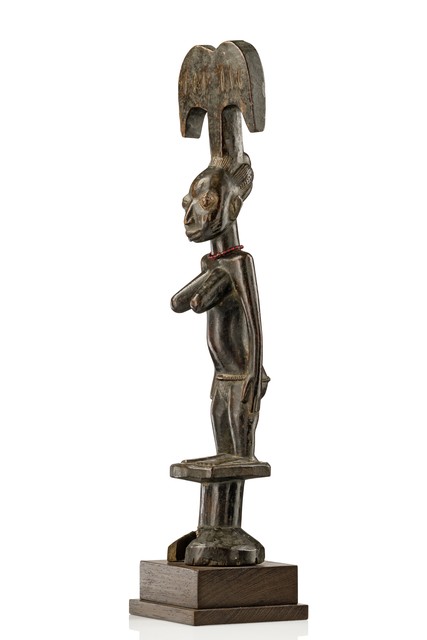 Dance wand "oshe shango", Nigeria, Yoruba, Igbomina, Oro District, Village Ijomi, Size: H: 53 cm (H: 20.9 inch), ID: 3053119