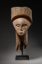 Male female janus head, D. R. Congo, Luba, Size: H: 43,5 cm (H: 17.1 inch), ID: 3053130 - 2/5