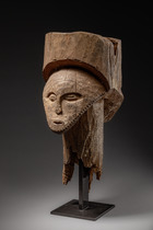 Male female janus head, D. R. Congo, Luba, Size: H: 43,5 cm (H: 17.1 inch), ID: 3053130 - 3/5