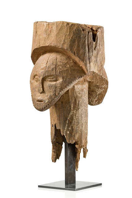 Male female janus head, D. R. Congo, Luba, Size: H: 43,5 cm (H: 17.1 inch), ID: 3053130