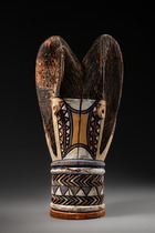 Head sculpture of the "dyo" snake cult, D. R. Congo, Kuyu, Size: H: 41 cm (H: 16.1 inch), ID: 3053133 - 5/6