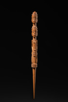 Hair pin, D. R. Congo, Luba, artist: Kiloko of Bussangu, Size: H: 16 cm (H: 6.3 inch), ID: 3053134 - 4/5