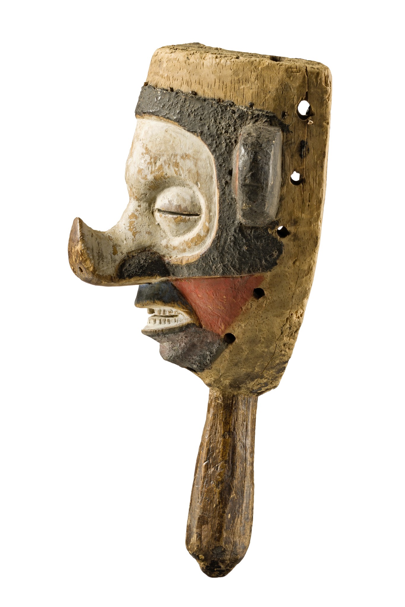 Masque "ndeemba", R. D. Congo, Yaka, Taille: H: 29 cm (H: 11.4 inch), ID: 3053182