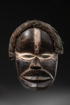 Anthropomorphic mask, Côte d'Ivoire, Dan, Size: H: 25,5 cm (H: 10.0 inch), ID: 3053150 - 5/5
