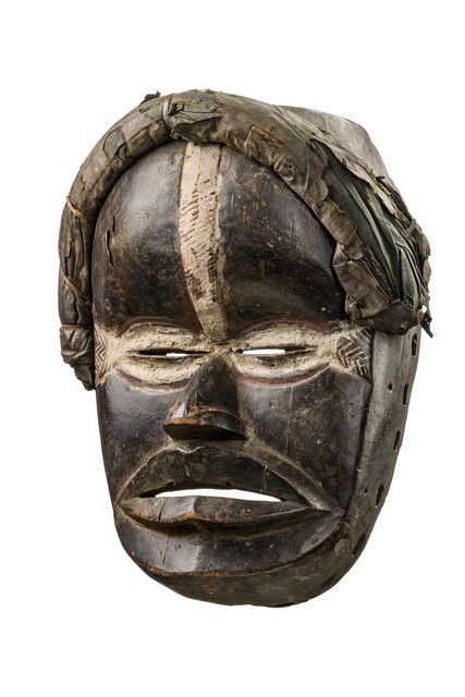 Anthropomorphic mask, Côte d'Ivoire, Dan, Size: H: 25,5 cm (H: 10.0 inch), ID: 3053150