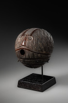 Noix de coco sculptée anthropomorphe, Tonga, Taille: D: 12 cm (D: 4.7 inch), ID: 3053191 - 2/5