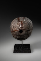 Noix de coco sculptée anthropomorphe, Tonga, Taille: D: 12 cm (D: 4.7 inch), ID: 3053191 - 5/5
