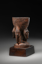 Mortier pour noix de bétel, Papouasie-Nouvelle-Guinée - Sepik, Taille: H: 14 cm (H: 5.5 inch), ID: 3053149 - 2/5