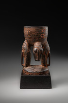 Mortier pour noix de bétel, Papouasie-Nouvelle-Guinée - Sepik, Taille: H: 14 cm (H: 5.5 inch), ID: 3053149 - 3/5
