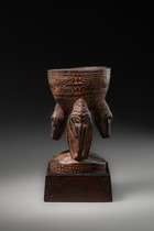 Mortier pour noix de bétel, Papouasie-Nouvelle-Guinée - Sepik, Taille: H: 14 cm (H: 5.5 inch), ID: 3053149 - 4/5