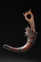 Couteau à lame en demi-lune "lawi ayam", Indonésie - Sumatra, Taille: L: 25 cm (L: 9.8 inch), ID: 3053188 - 2/4