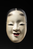 Theatre mask "nô" of a beautiful young maiden "zo-onna", beginning of the 20th century, Japan, Size: H: 21,5 cm (H: 8.5 inch), ID: 3053222 - 5/5