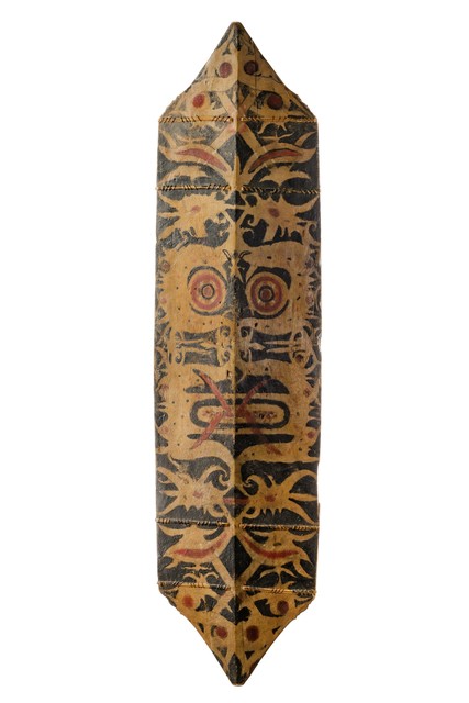 Shield "kliau", Indonesia - Borneo, Dayak, Size: H: 129,5 cm (H: 51.0 inch), ID: 3053159