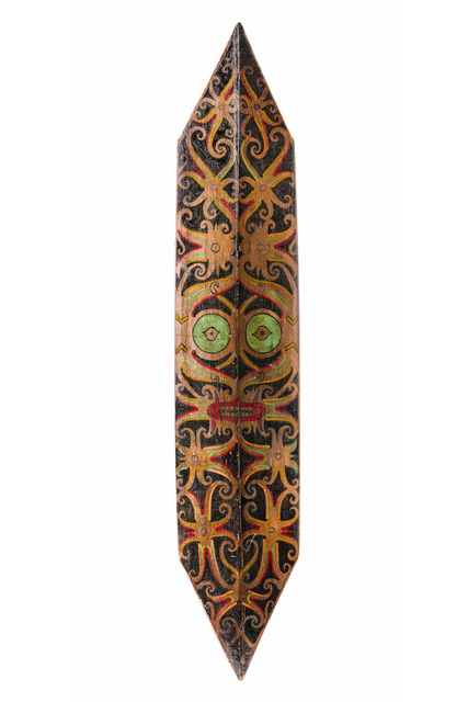 Schild "kliau", Indonesien - Borneo, Dayak, Größe: H: 115 cm (H: 45.3 inch), ID: 3053158