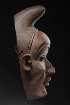 Anthropomorphic mask, D. R. Congo, Bakongo, Size: H: 36 cm (H: 14.2 inch), ID: 3053186 - 3/4