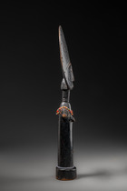 Fertility doll "akua ba", Ghana, Ashanti, Size: H: 34,5 cm (H: 13.6 inch), ID: 3053140 - 3/4