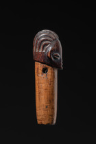 Flûte anthropomorphe, R. D. Congo, Ngbandi, Taille: H: 10 cm (H: 3.9 inch), ID: 3053202 - 3/4