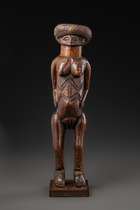 Standing female figure, D. R. Congo, Chokwe, Size: H: 41 cm (H: 16.1 inch), ID: 3053165 - 3/5