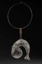 Choker necklace with large catfish pendant, Ghana, Akan, ID: 3053212 - 2/5