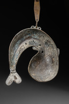 Choker necklace with large catfish pendant, Ghana, Akan, ID: 3053212 - 3/5