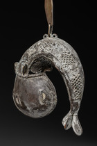 Choker necklace with large catfish pendant, Ghana, Akan, ID: 3053212 - 4/5