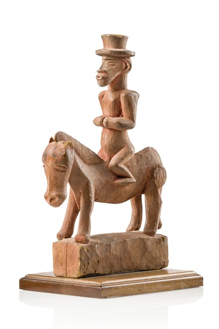 Equestrian, Angola, Songo, Size: H: 23,5 cm, L: 17,5 cm (H: 9.3 inch, L: 6.9 inch), ID: 3053164
