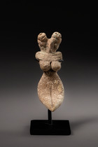 Weibliches Idol, VI. Periode, ca. 3000 v.Chr., Pakistan, Indus Tal, Mehrgarh, Größe: H: 7,2 cm (H: 2.8 inch), ID: 3053277 - 5/5