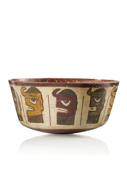 Bowl, Early interim period, ca. 200 BC - 600 AD, Peru, Nazca, Size: H: 8 cm (H: 3.1 inch), ID: 3053214