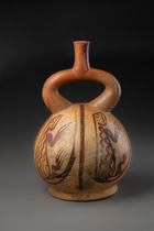 Récipient à anse-étrier, 400 apr. J.-C., Pérou, Moche, Taille: H: 24 cm (H: 9.4 inch), ID: 3053215 - 2/5