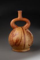 Récipient à anse-étrier, 400 apr. J.-C., Pérou, Moche, Taille: H: 24 cm (H: 9.4 inch), ID: 3053215 - 4/5
