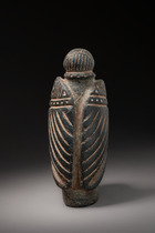 Steinbildnis "zemi", 12. - 14. Jh., Große Antillen, Taino, Größe: H: 19,5 cm (H: 7.7 inch), ID: 3053235 - 4/6