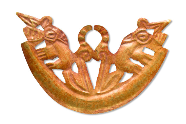 Nasenschmuck, ca. 600 - 1000 n.Chr., Peru, Lambayeque, Größe: L: 8,5 cm (L: 3.3 inch), ID: 3053267