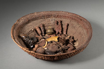Wahrsagekorb, D. R. Kongo, Chokwe, Größe: D: 28 cm (D: 11.0 inch), ID: 3053242 - 2/3