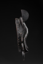 Anthropomorphe Gesichtsmaske "kpelié" ("kpeli yehe"), Côte d'Ivoire, Senufo, Größe: H: 35 cm (H: 13.8 inch), ID: 3053407 - 3/5