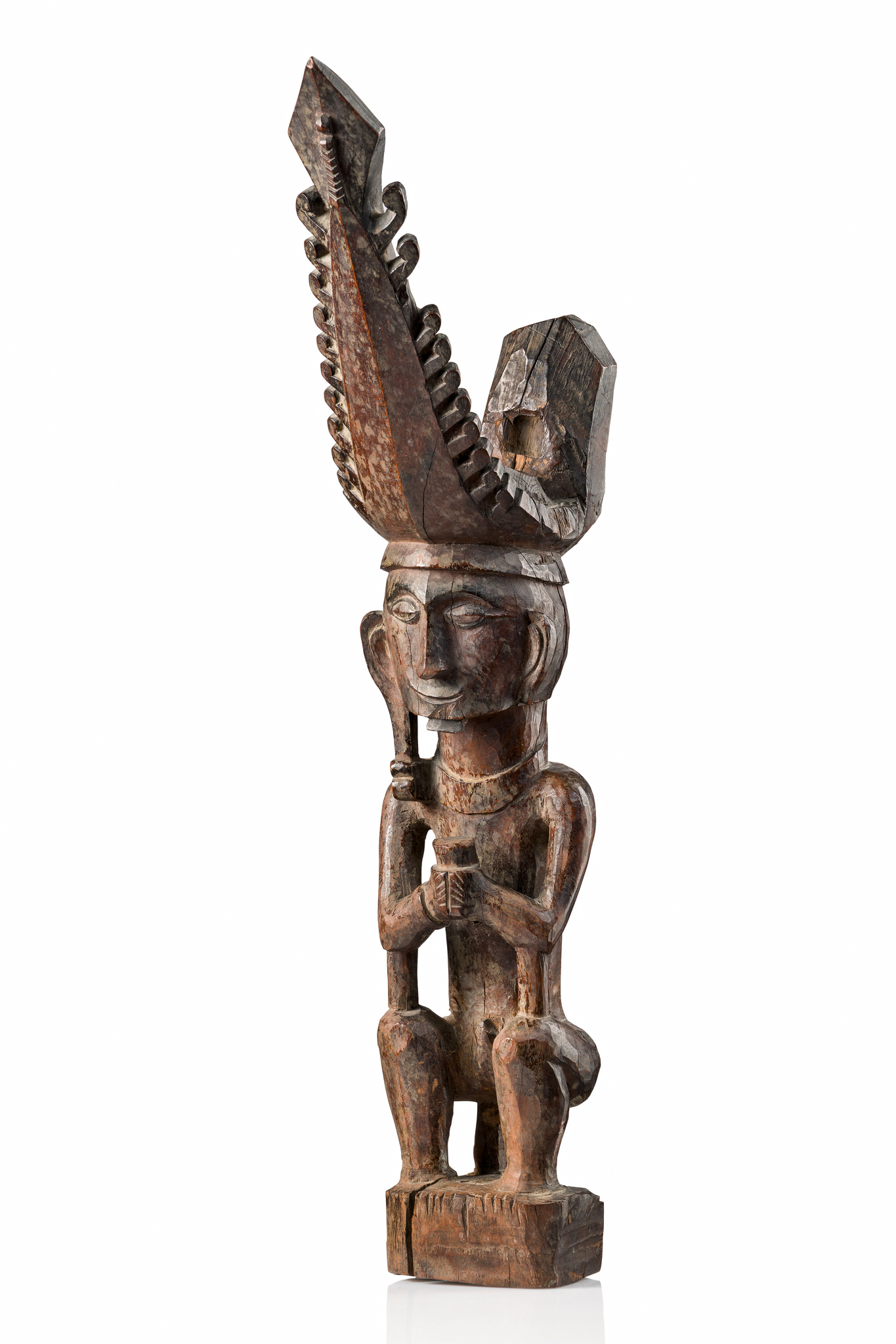 Ahnenfigur "adu zatua", Indonesien - Nias, Größe: H: 48 cm (H: 18.9 inch), ID: 3053409