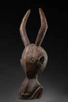 Zoomorphic mask, Cameroon Grassfields, Bamileke, Size: H: 73,5 cm (H: 28.9 inch), ID: 3053408 - 2/4